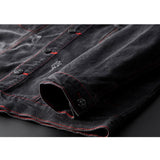 Cotton Solid Men's Denim Trucker Jacket Mens Spring Autumn Casual Slim Fit Bomber Jackets Men Jean Coat Men Outwear Male Cowboy Black