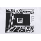 Cavempt Ce Life Cav @ Empt Retro Abstract Tunnel Printed Short Sleeve Men and Women