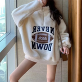 Harvard Sweatshirt Embroidered Lamb Wool Sweatshirt