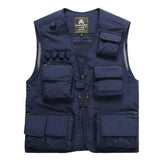Men Utility Vest Work Zipper Tactical Work Vest Slim Pocket Jacket Men's Mardo Bag Outdoor Casual and Comfortable