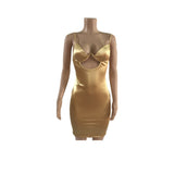 Dakota Johnson Red Mini Dress Sexy Hollow-out Camisole Sheath