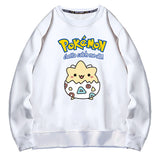 Men and Women Pokemon Pikachu Hoodie Jingling Bao Ke Meng Bo Ke Bi Crew Neck Pullover Sweatshirt