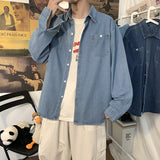 Denim Shirts Men's Long-Sleeved Casual Shirt Autumn Coat