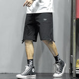 Linen Pants Straight Leg Pants Drawstring Lightweight Elastic Beach Pants Shorts Men Summer Loose Leisure Sports plus Size