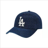 La 59fifty Hats Men's and Women's Embroidered Letter Denim Adjustable Baseball Cap Sunhat