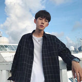 Denim Shirts for Spring and Autumn Casual Loose Long Sleeve Jacket Men