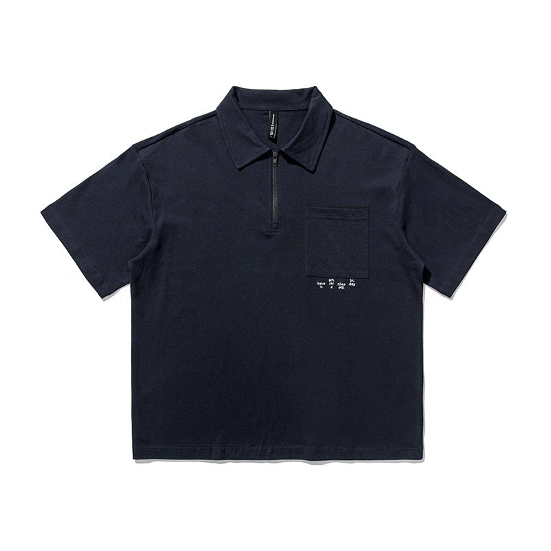 2022 Summer Man Outfits Lapel Short Sleeve