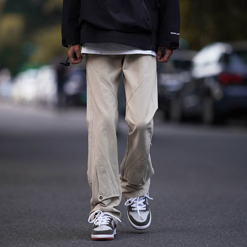 Men Cargo Pants Cargo Pants Men Spring and Autumn Straight Loose Casual Pants