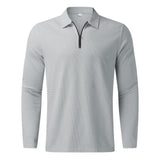 Polo Shirts Long-Sleeve Zipper Polo Shirt Men's T-shirt Top