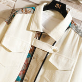 Men's Shirts Spring and Autumn Embroidered Workwear Jacket