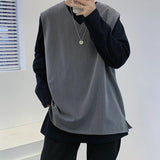 Tuxedo Vests Loose Pullover Suit Vest Men's Vest Outer Wear Coat