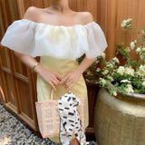 Fairy Dress French Fairy off-Shoulder Sexy Strap Dress Clothes Petite Short Dress Women