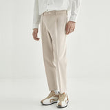 Men Suit Pants Cropped Pants Straight Loose Pants Business
