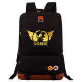Sonic Backpack Golden Game Sonic School Bag for Teenagers