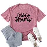 Boy Mama T Shirts Dog Mama Letter Print T-shirt