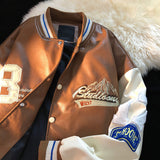 All Star Varsity Jacket Vintage PU Leather Embroidered Jacket