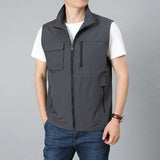 Mens Golf Vest Sports Slim Jacket Men's Sport Leisure Vest Spring and Autumn Vest Men's Waistcoat Vest