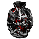 Skull Hoodie 3D Digital Printing Sweater Skull Loose Sports Hoodie Baseball Uniform