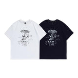 Men T Shirt Summer Casual Tops Men's Clothes Summer Wear Vintage Men's round Neck Short Sleeve Casual Loose Cartoon Figures Printed T-shirt