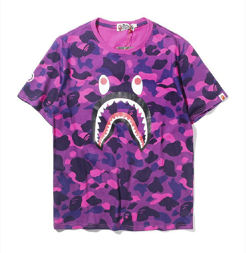 Bape T Shirt Short Sleeve Men and Women Loose-Fitting Casual T-shirt