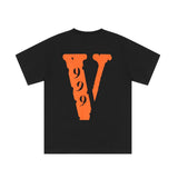 999 Vlone T Shirt Printed Back Large V Width Loose Summer Men's and Women's Short Sleeve