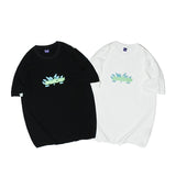 Men T Shirt Summer Casual Tops Men's Clothes Summer Wear Vintage Men's round Neck Short Sleeve Casual Loose Lightning Letter T-shirt