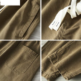 Men Cargo Pants Overalls Men's Spring and Autumn Fashion Brand Straight-Leg Pants