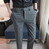 Men Trousers Embroidered Slacks