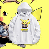 Men and Women Pokemon Pikachu Hoodie Hooded Fleece Lined Sweater