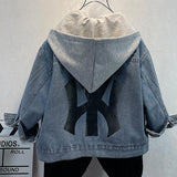 Toddler Boys Jackets Boys' Denim Jacket Autumn Hooded Jacket