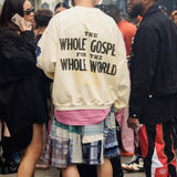 Rrr123 Sweatshirt Cross Trendy Loose round Neck Sweater for Men and Women