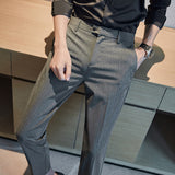 Men Trousers Embroidered Slacks
