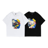 Men T Shirt Summer Casual Tops Men's Clothes Summer Wear Vintage Men's round Neck Short Sleeve Casual Loose Cartoon Printed T-shirt