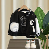 Toddler Boys Jackets Boys Autumn Clothing Baseball Uniform Jacket Children