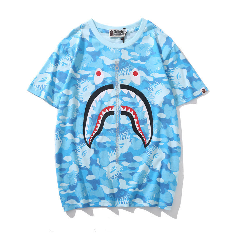 Bape T Shirt Short Sleeve Men and Women Loose-Fitting Casual T-shirt