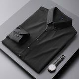 Men's Shirt Spring Men's Textured Striped Long-Sleeved Shirt