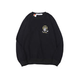 Off White Sweatshirts Long Sleeve round Neck Sweater Autumn and Winter Astronaut Vacuum Cleaner Pattern Terry Sweater for Men and Women