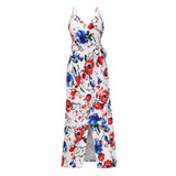 Beth Dutton Bohemian Dress Summer Spring Midi Dresses Sexy V-neck Floral Strap Dress