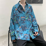 Men's Shirts Loose Long Sleeve Printed Shirt