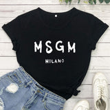 Msgn T Shirt MSGM Milano Letter Printing