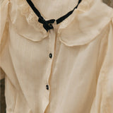 Women Cottagecore Dress Collar Shirt Set