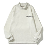 Kanye West Sunday Service Sweatshirt Printed Long Sleeve Half Turtleneck T-Shirt Sweater