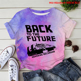 Back to the Future Costume Backtofuture Milk Silk Short Sleeve T-shirt Women's Short T