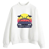 Back to the Future Costume Autumn and Winter Couple Wear Cartoon Printed Loose Sweatshirt