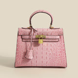 Jackie Kennedy Bag Crocodile Pattern Kelly Bag