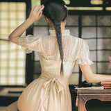 Women cottagecore Dress Summer Fairy Dress Vintage Dress