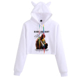 In Memory of Kobe Hoodie Kobe Peripheral Printed Women's Navel Cat Ears Hooded Sweater
