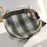 Vintage Check Baseball Cap Thin Plaid