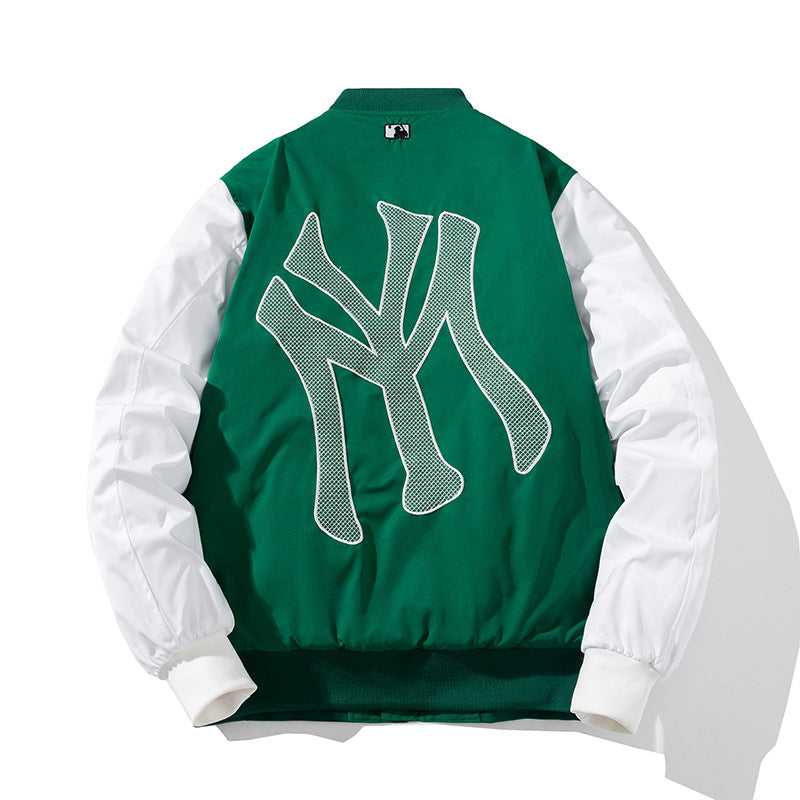 New York NYC Varsity Jacket Autumn and Winter Bomber Jacket Embroidered Hip Hop Baseball Uniform
