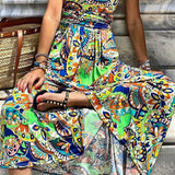 Women Bohemian Dress Printed Dress for Woman